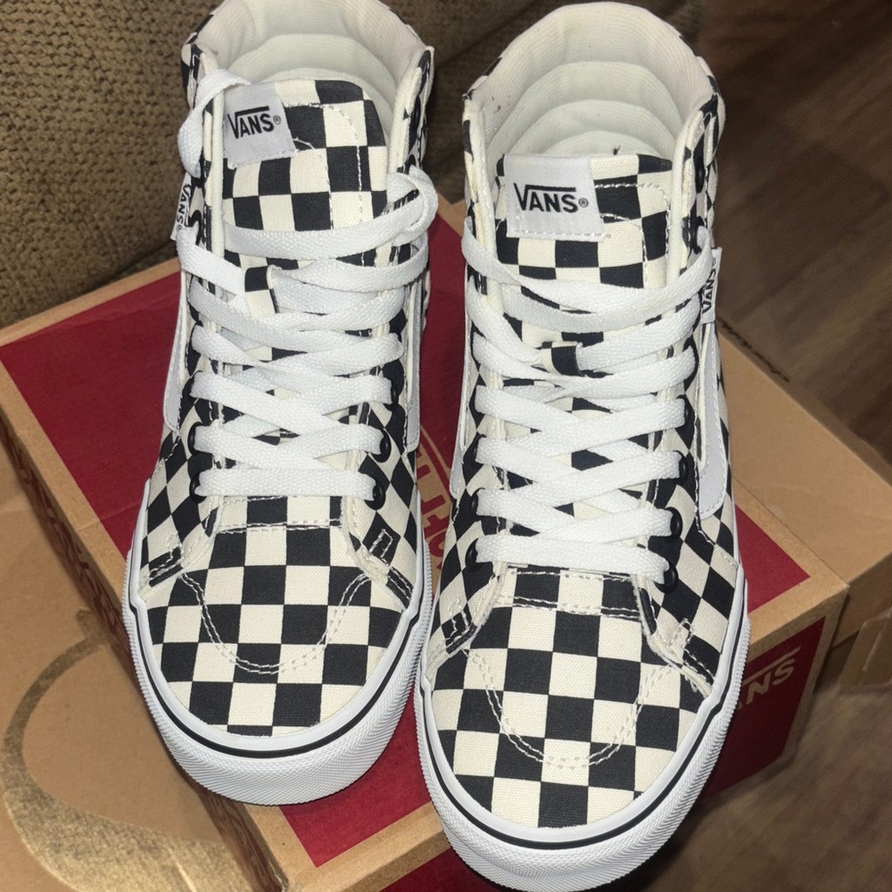 Vans Black and White Checkered High-Tops